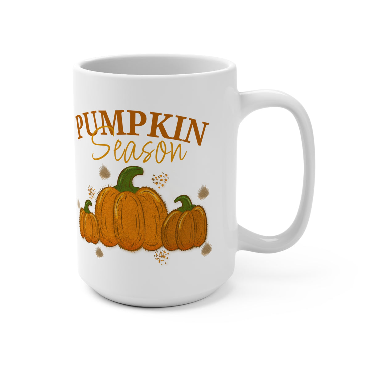 Pumpkin Season: 15oz Ceramic Mug — Fall Pumpkin Coffee Cup